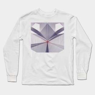 Geometric abstract red linear Long Sleeve T-Shirt